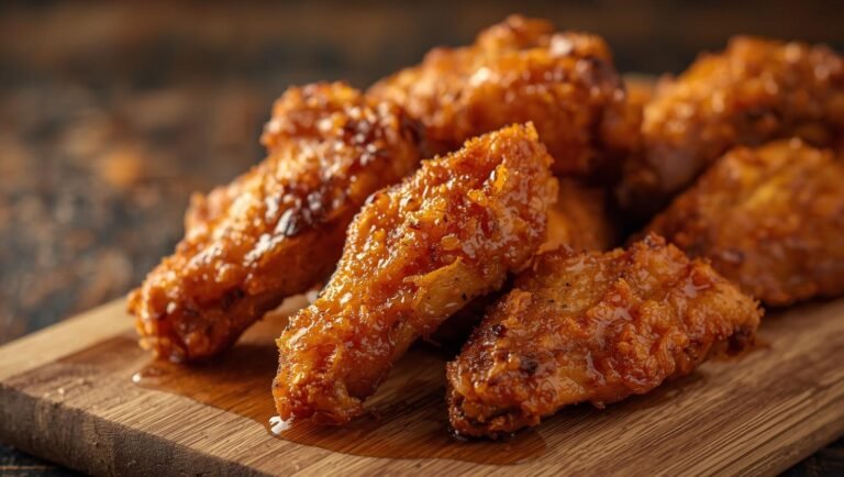 Crispy air-fried chicken wings