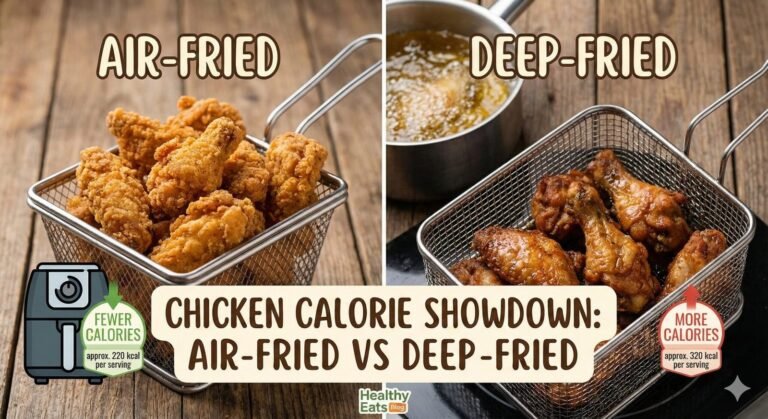 air-fried chicken vs deep fried chicken calories