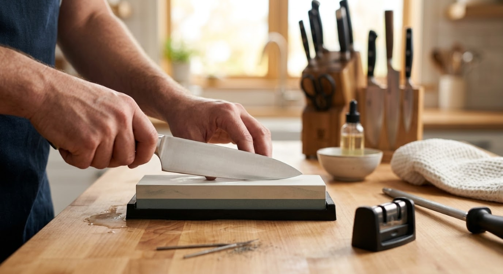 How to Sharpen Kitchen Knives